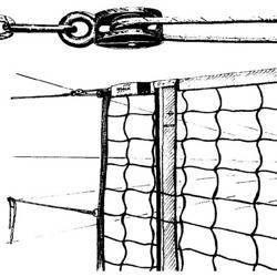 Siatka profesjonalna do siatkówki z dodatkowym napinaczem górnej taśmy Huck